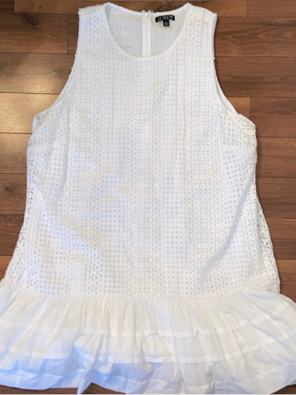 J.Crew White Eyelet sleeveless Dress 3X